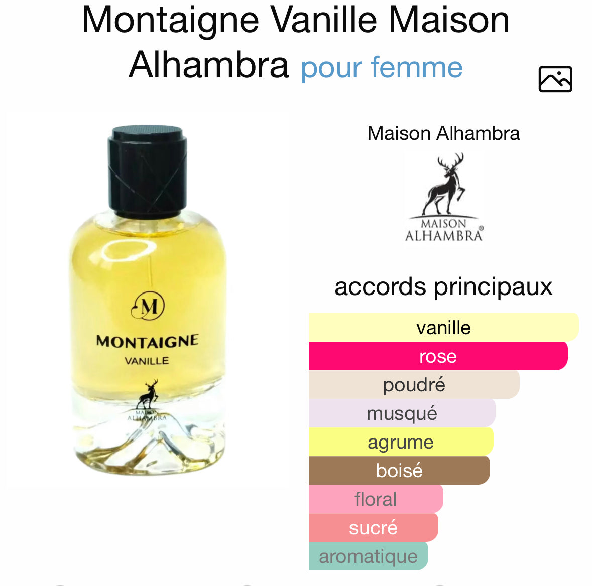 Montaigne vanille - Maison Alhambra