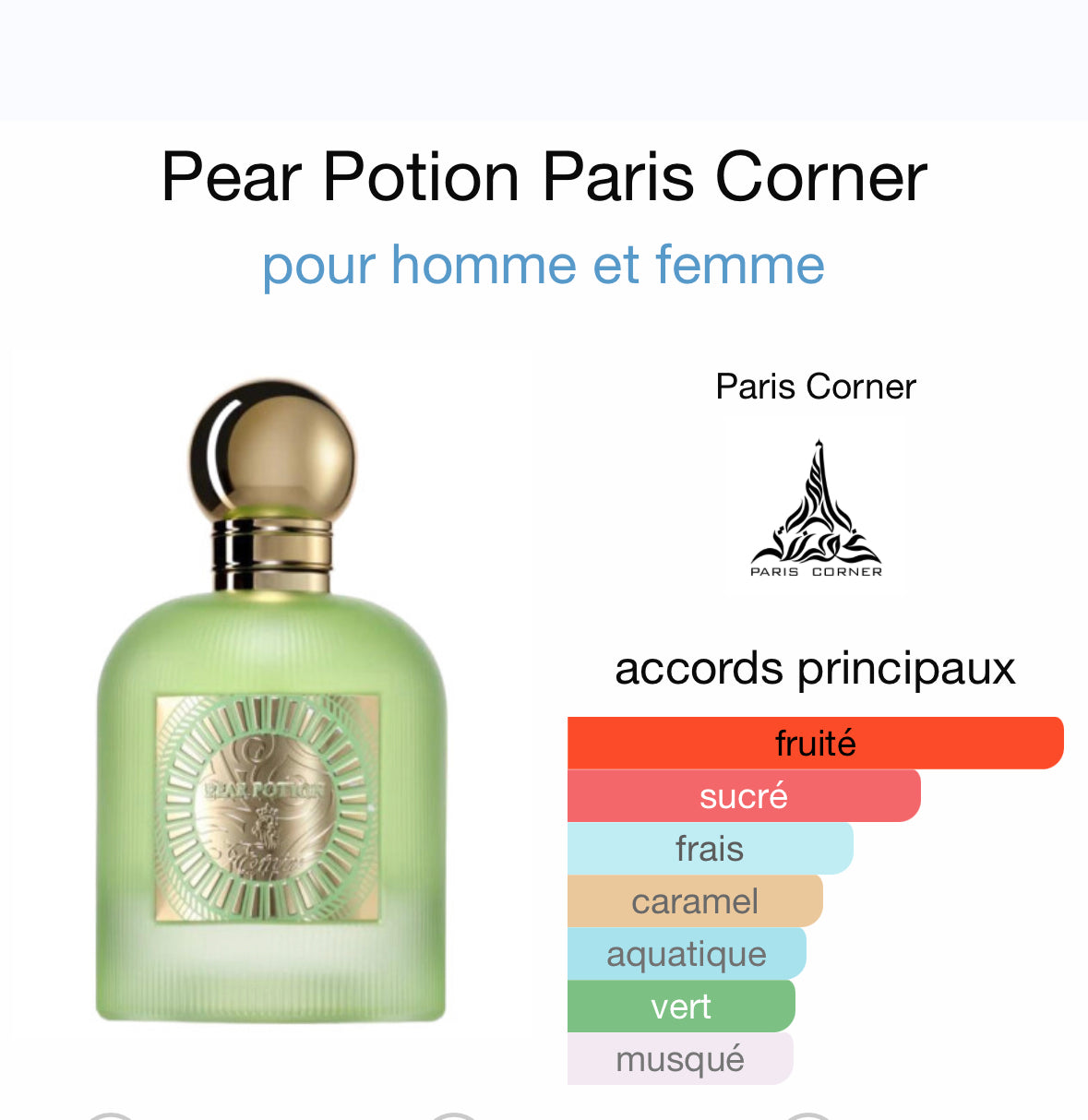 Pear potion - Paris corner Marachi.fr
