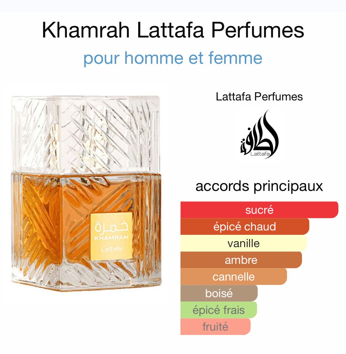 Khamrah – Lattafa Perfumes Marachi.fr