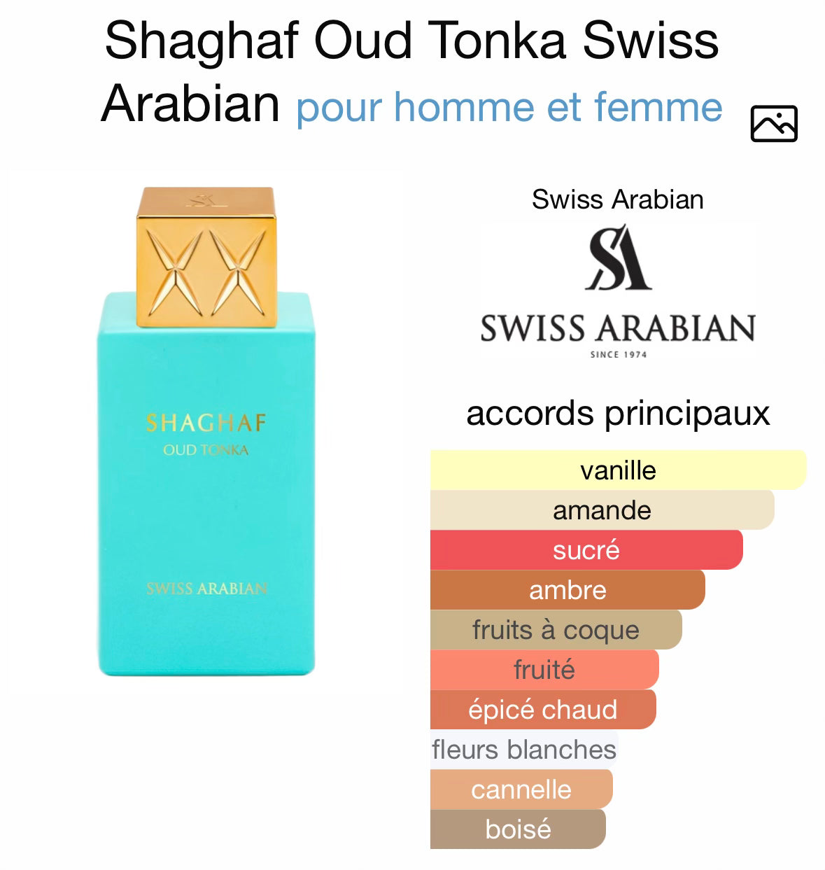 Shaghaf Oud Tonka - Swiss Arabian